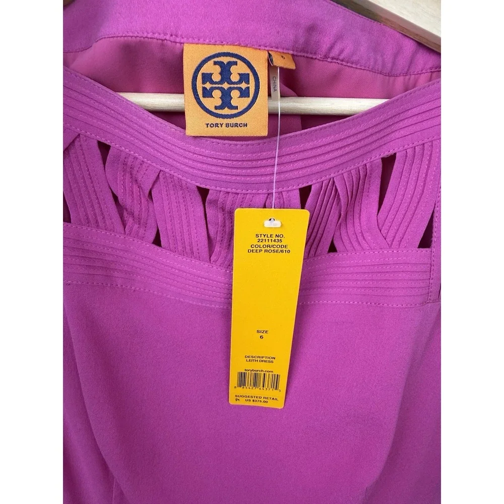 NWT Tory Burch Leith Georgette 100% Silk Dress MSRP $375 Y2K Gossip Girl Preppy